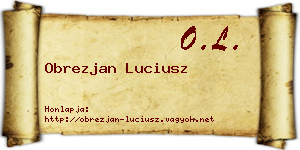 Obrezjan Luciusz névjegykártya