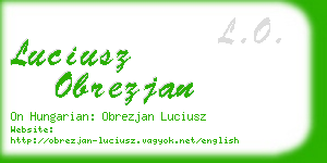 luciusz obrezjan business card